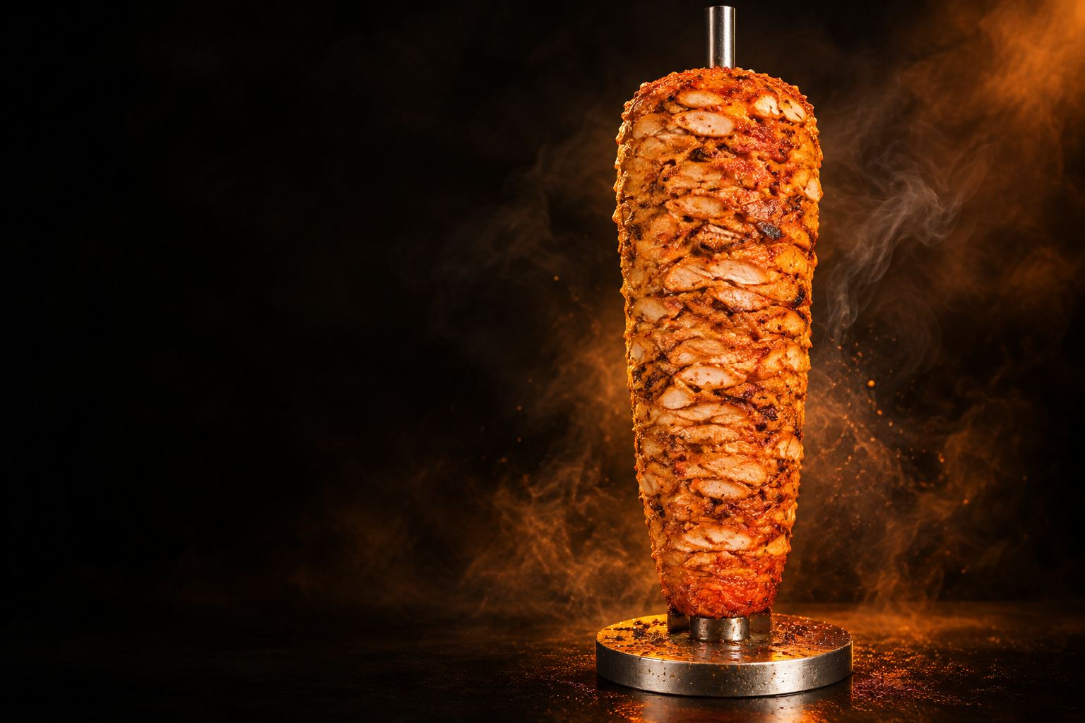 Doner meat served in a tray