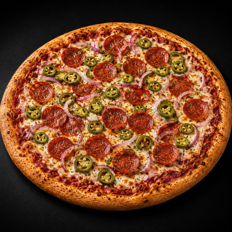 Pepperoni, Jalapenos & Onions
